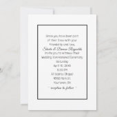 Invitation Silver Flowers On Black Wedding Vow Renewal  (Dos)