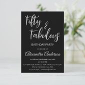 Invitation Silver Foil Cinquante et fabuleux (Debout devant)