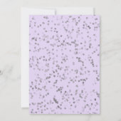 Invitation Silver Foil Sweet 16 Ballons Party violet (Dos)