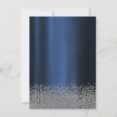 Invitation Silver Glitter Dress,Diamonds Navy Blue Sweet 16  (Dos)