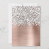 Invitation Silver Glitter Rose Gold Glam 40 and Fabulous (Dos)
