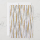 Invitation Silver Gold Glam Stripes Birthday (Dos)