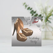Invitation Silver Gold High talon chaussures fête d'anniversa (Debout devant)