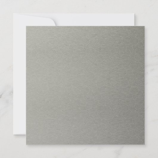 Invitation Silver Gold Snowflake Carré Mariage d'hiver (Dos)