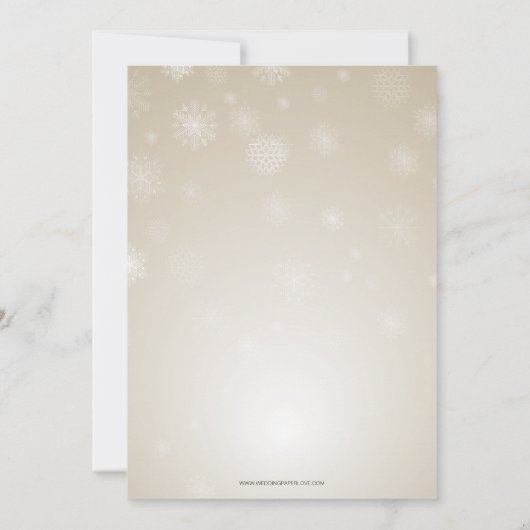 Invitation Silver Gold Snowflakes (Dos)