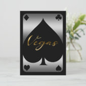 Invitation Silver & Gold Spade Casino Las Vegas 21ème anniver (Debout devant)