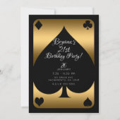 Invitation Silver & Gold Spade Casino Las Vegas 21ème anniver (Dos)