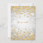 Invitation Silver Gold Winter ONEDERLAND Parties scintillant  (Dos)