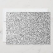 Invitation Silver gray scintille Sweet 16 élégant script (Dos)