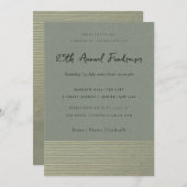 INVITATION SILVER GRAY SKETCH STRIPED LINE ÉVÉNEMENT D'ENTREP (Devant / Derrière)