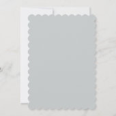 Invitation Silver Grey, Blanc, Navy Blue Anniversaire Party (Dos)