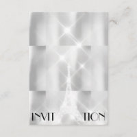 Silver Grey Eiffel Tower Paris Fête des mariées Ev