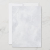 Invitation Silver Grey Ivory Floral hiver Rustique Mariage (Dos)