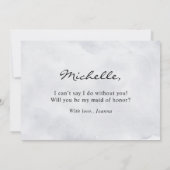 Invitation Silver Grey Ivory Serez-vous ma servante d'honneur (Dos)