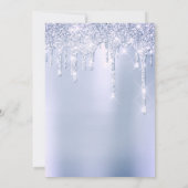 Invitation Silver Grey Smoky Blu Parties scintillant Effet Dr (Dos)