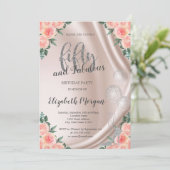 Invitation Silver High Heels Rose 50e anniversaire fête (Debout devant)