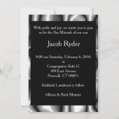 Invitation Silver Metal Bar Mitzvah (Dos)