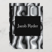 Invitation Silver Metal Bar Mitzvah (Devant / Derrière)