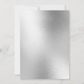Invitation Silver Metallic Moderne Élégant Mariage élégant (Dos)
