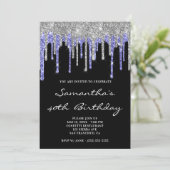 Invitation Silver Midnight Blue Parties scintillant Drivers B (Debout devant)