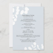 Invitation Silver Mist Eucalyptus Verdure Mariage moderne (Dos)