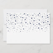 Invitation Silver & Navy Balloon moderne Adulte fête d'annive (Dos)