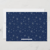 Invitation Silver & Navy | Simple Fête de Fiançailles Moderne (Dos)