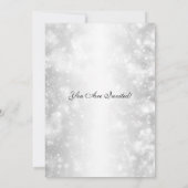 Invitation Silver N'Importe Quel Âge Fête Anniversaire Lumièr (Dos)