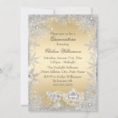 Invitation Silver Or Tiara Snowflake Sparkle Quinceanera (Dos)