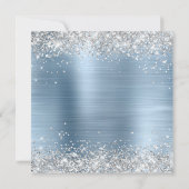 Invitation Silver Parties scintillant Bleu clair Glam 40e ann (Dos)