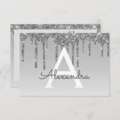 Invitation Silver Parties scintillant Sweet 16 Enregistrer la (Devant / Derrière)