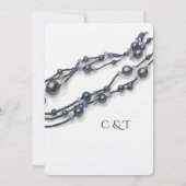 Invitation Silver Pearl Elegant Classic Wedding (Dos)