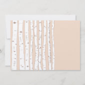 Invitation Silver Peony Russet Lite Birch Tree Mariage (Dos)