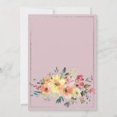 Invitation Silver pink orange mint floral theme Thank You (Dos)