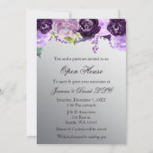Invitation Silver Purple Floral Business Corporate Party (Devant)
