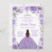 Invitation Silver Purple Mexicaine Charra Mis Quin (Devant)