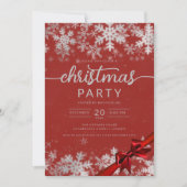 Invitation Silver Red Winter Wonder Compagnie Noël (Devant)