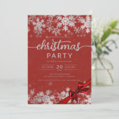 Invitation Silver Red Winter Wonder Compagnie Noël (Debout devant)