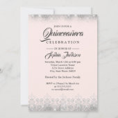 Invitation Silver Rose Or Dentelle Diamant Gown Quinceanera (Dos)