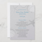 Invitation Silver Seashells Détails de réception Mariage (Devant)