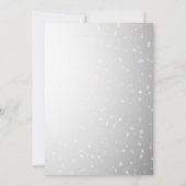 Invitation Silver Snowflakes, Balls Compagnie fête de Noël (Dos)