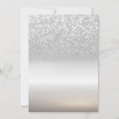 Invitation Silver Snowflakes Parties scintillant Société Noël (Dos)