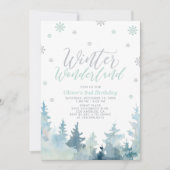 Invitation Silver Snowflakes Winter Wonderland 2e anniversair (Devant)