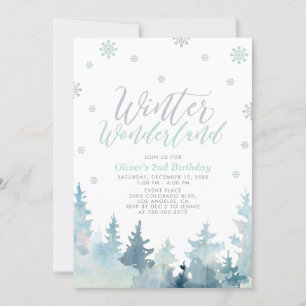 Invitation Silver Snowflakes Winter Wonderland 2e anniversair