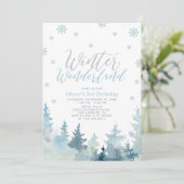 Invitation Silver Snowflakes Winter Wonderland 3e anniversair (Debout devant)