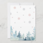Invitation Silver Snowflakes Winter Wonderland 3e anniversair (Dos)