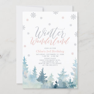 Invitation Silver Snowflakes Winter Wonderland 3e anniversair