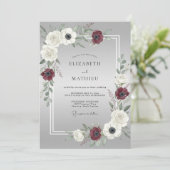 Invitation Silver Sophisticated Winter Wedding (Debout devant)