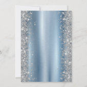 Invitation Silver Sparkle Diamonds Blue Retirement Party (Dos)