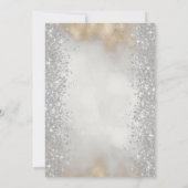 Invitation Silver Sparkle Diamonds Parties scintillant or Ret (Dos)